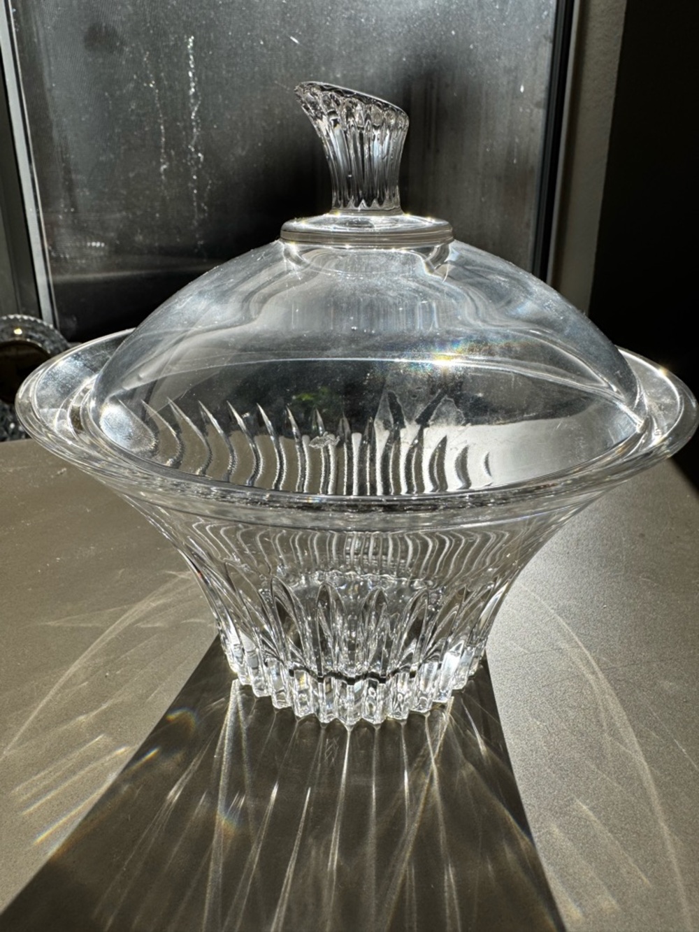 RCR Italy Lead Crystal Covered Candy Dish 24% PbO Lidded Bowl